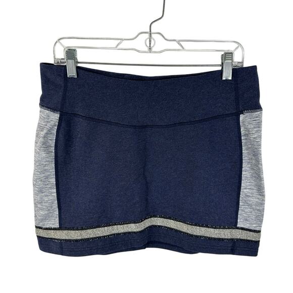 Lululemon Cotton Blend Athletic Skirt Sweat Skirt Comfy Lounge Blue Size 10 - Picture 1 of 9
